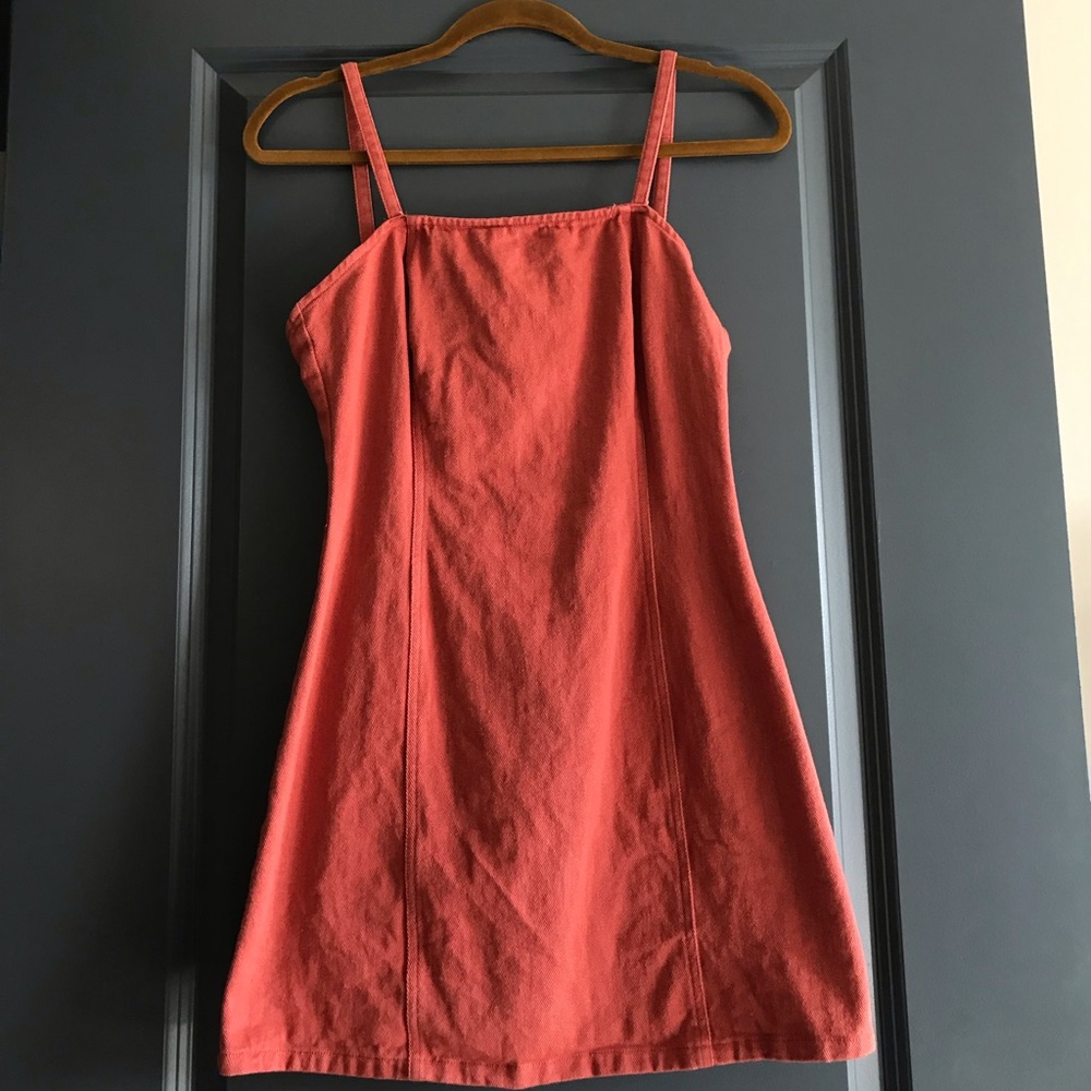 E2 red/orange denim style dress